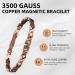 MagEnergy Pure Copper Magnetic Bracelet for Women | 3500 Gauss Magnets | Adjustable Jewelry Gift | Copper Cross Design - Buy Online on GoSupps.com