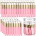 100 Pieces Lash Cleansing Brushes with Container  Eyelash Extension Cleanser Brushes Lash Cleaner Bath Brush Lash Shampoo Brushes for Eyelash Extensions Prolong Lash Cleanser Supplies  Pink