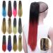 IMISSU Long Straight Clip in Hairpiece Hair Extensions Ponytail Claw Ombre Color Ponytail Hairpieces (Ombr Red)