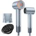 Hair Dryer Reteven High Speed Ionic Hair Dryer with Diffuser 150000 RPM Brushless Motor Blow Dryer for Curly Straightener Hair Thermo-Control Hairdryer for Women Home Blue