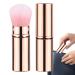 Retractable Makeup Brush Small Multipurpose Cosmetics Brushes Soft Face Makeup Brushes Beginner Friendly Powder Brush for Foundation Gold