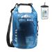 HEETA Waterproof Dry Bag for Women Men, 5L/10L/20L/30L/40L Roll Top Lightweight Dry Storage Bag Backpack with Phone Case for Travel, Swimming, Boating, Kayaking, Camping and Beach Blue 5L
