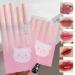 5pcs Mirror Water Lip Gloss Set - Cute Bear Jelly Lipstick Moisturizing Long Lasting Korean Style Liquid Lipstick Multicolor Hydrating Lip Stain Gift Set - Buy Online on GoSupps.com