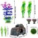 Begondis Underwater Car Aquarium Ornament Set with 8 Plastic Plants | Polyresin Marine Decor for Fish Tanks - Buy Online on GoSupps.com
