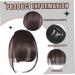 Clip In Bangs for Women 9.8" Natural Clip On Bangs Dark Brown Air Bangs Hair Clip with Temples & Invisible Breathable Net Curlable Cuttable Fake Bangs - Buy Online on GoSupps.com