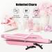 Long Barrel Curling Iron 1.25 Inch Ceramic with Argan Oil & Keratin 11 Temp Settings Clips & Pad Perfect for Thin Hair - Pink - Buy Online on GoSupps.com