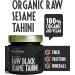 Sun & Seed Organic Raw Black Sesame Tahini - 200g | 100% Whole Black Sesame Seeds | Vegan Gluten Dairy Soy Free - Buy Online on GoSupps.com