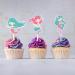 36 Pieces Mermaid Cupcake Toppers Mermaid Birthday Party Cupcake Picks Cake Decorations for Under The Sea Baby Shower Birthday Party Decorations Supplies - Buy Online on GoSupps.com