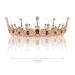 Forsylvanas Gold Baroque Crown - Crystal Vintage Princess Queen Tiara for Women Girls | Bridal Wedding Prom Hair Accessory (Gold Red) - Buy Online on GoSupps.com
