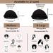 Satin Lined Silk Turban Head Wrap | Pre-Tied Skull Cap for Men & Women | Soft Bamboo Outer Material | Medium Black - Buy Online on GoSupps.com