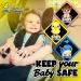 2pcs Baby on Board Car Warning Sticker Set with Suction Cups - Highland Cow Design - Buy Online on GoSupps.com