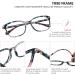 VisionGlobal Blue Light Blocking Glasses for Women - Stylish Anti Eyestrain Computer & TV Glasses (+1.50 Magnification) - Nola Pink Square Frame - Buy Online on GoSupps.com
