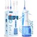 Cordless Water Dental Flosser Grinest Battery Opereated Oral Irrigator for Teeths Braces Travel IPX7 Waterproof 320ml Large Water Tank Water Teeth Cleaner with 7 Pressure Levels