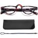 Hubeye Crescent Glasses - Leopard Print Semi-Frame Reading Aid for Men & Women - 2.50 Diopters with Glasses Holster - Buy Online on GoSupps.com