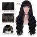 Relena 30 Black Curly Wig with Bangs | Heat Resistant Synthetic Wavy Hair for Women - Buy Online on GoSupps.com