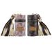 Adorila 2 Pack Lipstick Organizer Leather Lip Gloss Bag with Keychain Portable Mini Lipstick Case for Purse (Brown Pink) Brown+White