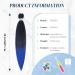 Feshfen Pre-Stretched Braid Hair Extensions 65cm - Yaki Texture 8 Pack Black to Blue Synthetic Braiding Hair - Buy Online on GoSupps.com