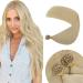 Elailite Nano Ring Hair Extensions Blonde Real Human Hair 50 Strands 50g Cold Fusion With Nano Beads Remy Hair Straight (#60 Platinum Blonde 16 Inch) 16 Inch (NANO) #60 Platinum Blonde
