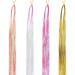 Fake Hair Pet Fiber Luxurious Hair Extensions - Hair Tinsel Glitter Hair Extension Hair Shimmer Strands Hair Dye Colored
