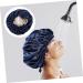 Adjustable Buckle Silk Night Cap Set - 2pcs Tibetan Green Women's Spa & Shower Bonnets - Buy Online on GoSupps.com
