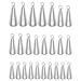 QWORK® Pack of 25 Sea Fishing Lead, Lead Fishing, Drop Shape Fishing Weights, 4 Sizes, 5g/7g/10g/15g