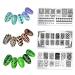 3pcs Nail Art Stamp Templates Stamper Scraper Kit Maleicure Stencil Nail Art Tools (OM-D10 Om-D11 Om-D12)