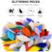 Yoption 100 Pieces Petal Mosaic Tiles - Hand-Cut Stained Glass Flower Leaves for Art & Home Decor - Mixed Color - Buy Online on GoSupps.com