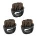 3-Part Beard Brush for Men - Ridge-Free Round Handle Practical Shaving & Facial Bar Cleaner Perfect Father's Day Gift - Buy Online on GoSupps.com