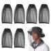 Moskitoneetz mesh face neck fly netting bonnet 6 pack moskito head net facial network network head protection net for external hiking camping climbing climbing walking mosquito fly insect bugs