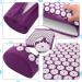 Dunlap Acupressure Massage Cushion & Yoga Spike Pillow - Stress Relief & Pain Relief - Purple - International Shipping - Buy Online on GoSupps.com