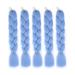 Clke Kanecalon Jumbo Braid's hair extension African 24 inches synthetic braided hair extension afro hair for braids and boxing crochet needles light blue 5 pieces