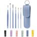 Primobe Ear Wax Cleaner Innovative Spring Earwax Cleaner Tool Set Portable Ear Wax Cleaning Kit Ear Pick Cleaner Cleaning Kits Ear Wax Removal Kit for Ear Adult (Blue-B)