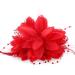 Sibba flower clips hat hairpin hair clip feathers flower clip red roses hairdresses hair jewelry wedding headband cocktail headwear women girls hats pillbox hat classic tea party christmas