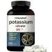 Potassium Citrate Supplement 99mg 500 Capsules | Easily Absorbed Chelated Form Essential Mineral Electrolyte Balance Supports Muscle Bone & Heart Health Non-GMO Potassium Citrate 500 Count (Pack of 1)