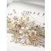 SWEETV Rhinestone Wedding Hair Comb - Handmade Bridal Hair Clip for Women in Gold - Buy Online on GoSupps.com