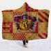 Yedl Harry Potter Ceiling with hood Gryffindor Slytherin Ravenclaw Hufflepuff Plush cuddly blanket with hooded adult warm bed linen (130 x 150 cm t) 130 x 150 cm t