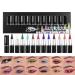 Solid Eyeliner - Black Lazy Cream Eyeshadow - 12 Pack - Matte Eyeliner Set - White