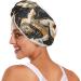 Khaki Black Abstract Graffiti Hair Towel 2 Pack | Super Absorbent Quick Dry Hair Turbans for Women & Girls - Buy Online on GoSupps.com