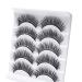 preliked 5 Pairs Eyelashes Long-lasting Effect Comfortable 3D Mink Lashes Curling Fake Eye Lashes Makeup Tool for Party 9