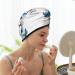 Hair Towel Wrap - Quick Drying Blue Butterflies Turban | Soft Hair Drying Towel with Button - Buy Online on GoSupps.com