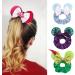 Cute Mouse Ear Ponytail Holder Set for Girls, Teens & Women - Princess & Tinkerbell Hair Accessories - Little Mermaid Style Clips - Buy Online on GoSupps.com