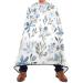 Waterproof Barber Cape -white spring flower pattern 2 Cheetah Haircut Bib for Men Unisex Hair Cutting Cape(8rp1a)