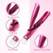 Acrylic Nail Clipper Set with Cuticle Pusher, Cleaner, and Files - Manicure Tools for Artificial Nails (Black/Purple) - Buy Online on GoSupps.com
