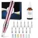 Desnill dermapen electrical microneedling pen micron needles pen 0-2.0mm with 7 model LED light with hyaluronic acid anti-aging anti folds facial serum (including 12 needles cartridges) rose