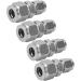 Compression Tube Adapter Quick Screw 4Pcs Straight Compression Tube Adapter for Air Pipes Oil Pipes Fittings Water Pipes( 6/ 10) - Buy Online on GoSupps.com