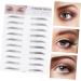 FOMIYES 6 Pcs 3d Eyebrow Stickers Beauty Kit Brow Shaper Makeup Eyebrow Transfer Man Stencil Cosmetic 1 count (Pack of 1) Blackx3pcs - Buy Online on GoSupps.com