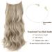 20 Ash Blonde Invisible Wire Hair Extensions - Adjustable Size Clip-in Hair Pieces for Women - Buy Online on GoSupps.com