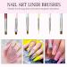 Nail Art Brush Set - 6 Pieces Gel Polish Design Pen Liner Brush & Dotting Tools for Perfect Nail Art - Buy Online on GoSupps.com