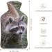 Raccoon Hot Water Bottle with Plush Cover - Hand Warmer for Adults & Children | 26.5x15.3cm - Comfort & Warmth Worldwide - Buy Online on GoSupps.com