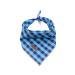 Unique Style Paws Dog Ceal 1 STK.Washable cotton triangle of cotton dogs for small agents Large dogs and cats S (1 pack) blue and black